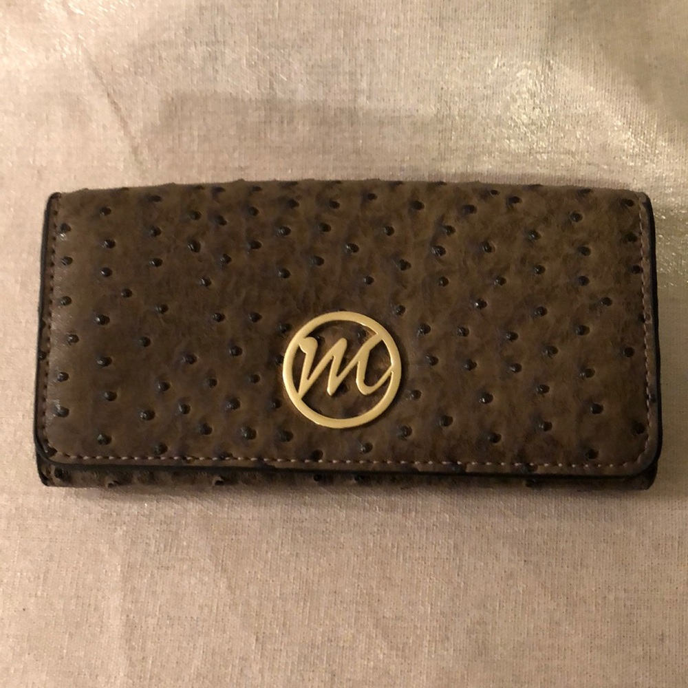 Credit card hand carry wallet Simulated of ostrich